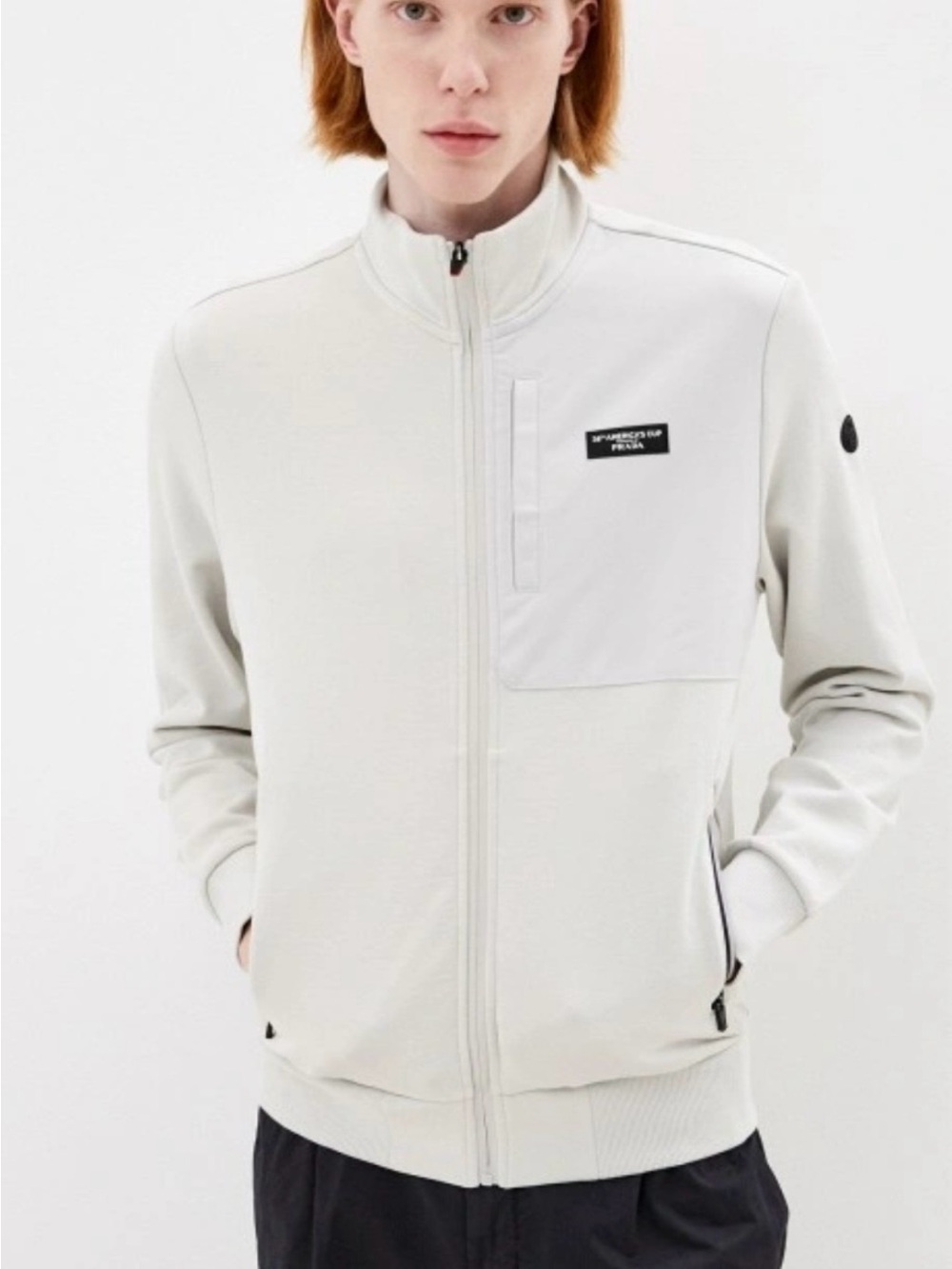 NWT Prada x North Sails Grey Full Zip Sweatshirt size XS